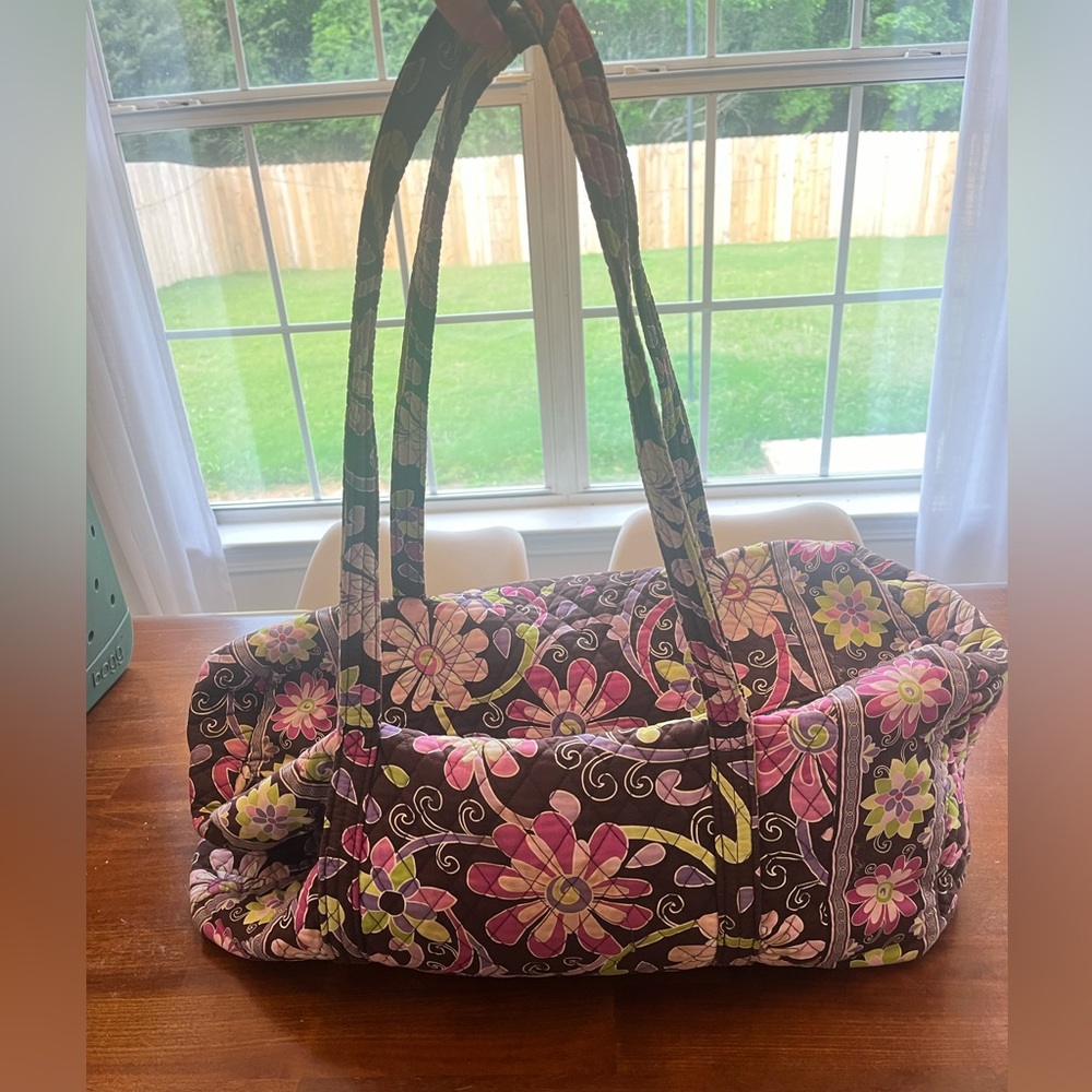 Vera Bradley Large Duffel - Purple Punch retired pattern
